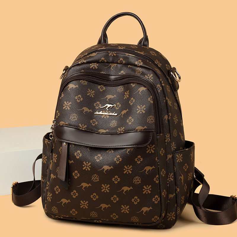 backpack luxury 2025 New Women Backpack Printed Fashion 3-Way Convertible Bag Large Capacity Travel Backpack Shoulder Bag Free Shipping