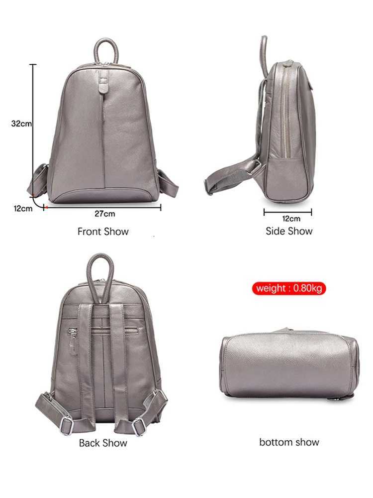 Zency Travel Backpacks Women 100 Genuine Leather Preppy Style For Girls Fashion Knapsack Large Capacity Many Pockets Rucksacks W251025