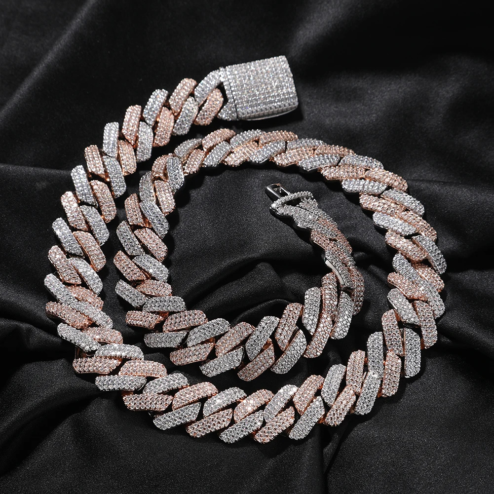 UWIN 20mm Miami Prong Cuban Chain Necklace 3 Rows Micro Pave Iced Out Round Cubic Zirconia Link Fashion Hip Hop Jewelry for Gift 251013