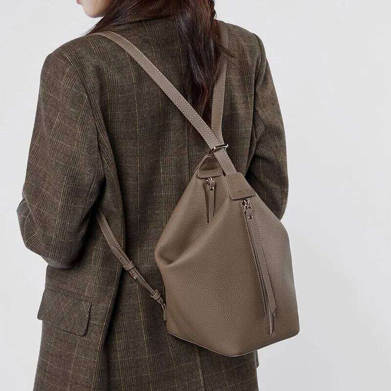 Jonlily Women Genuine Leather Shoulder Female Fashion Handbag Totes Casual Crossbody Bag Daybag Small Backpack Purse -Kg1756 251023 1025