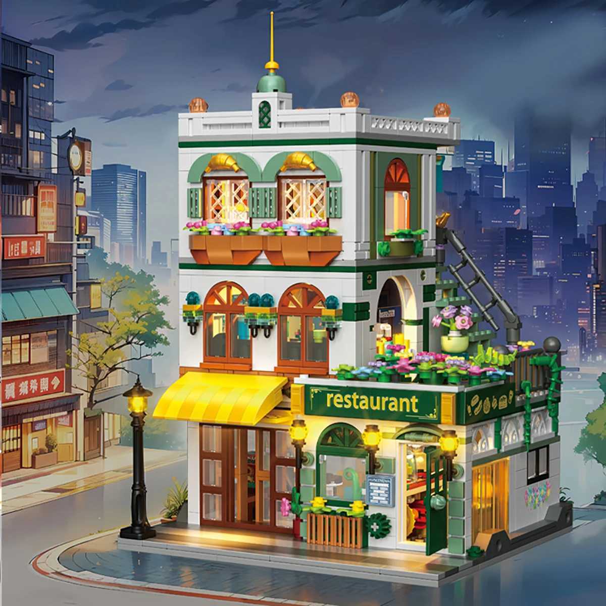 Wedding Gallery Building Blocks Garden Hotel Assembling Street View Romantic Ornament Model Girl Gift C251023