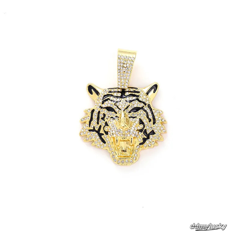 Men's Alloy Cuban Chain Necklace With 3D Tiger Pendant - Hip Hop Style Statement Jewelry Ddmylucky
