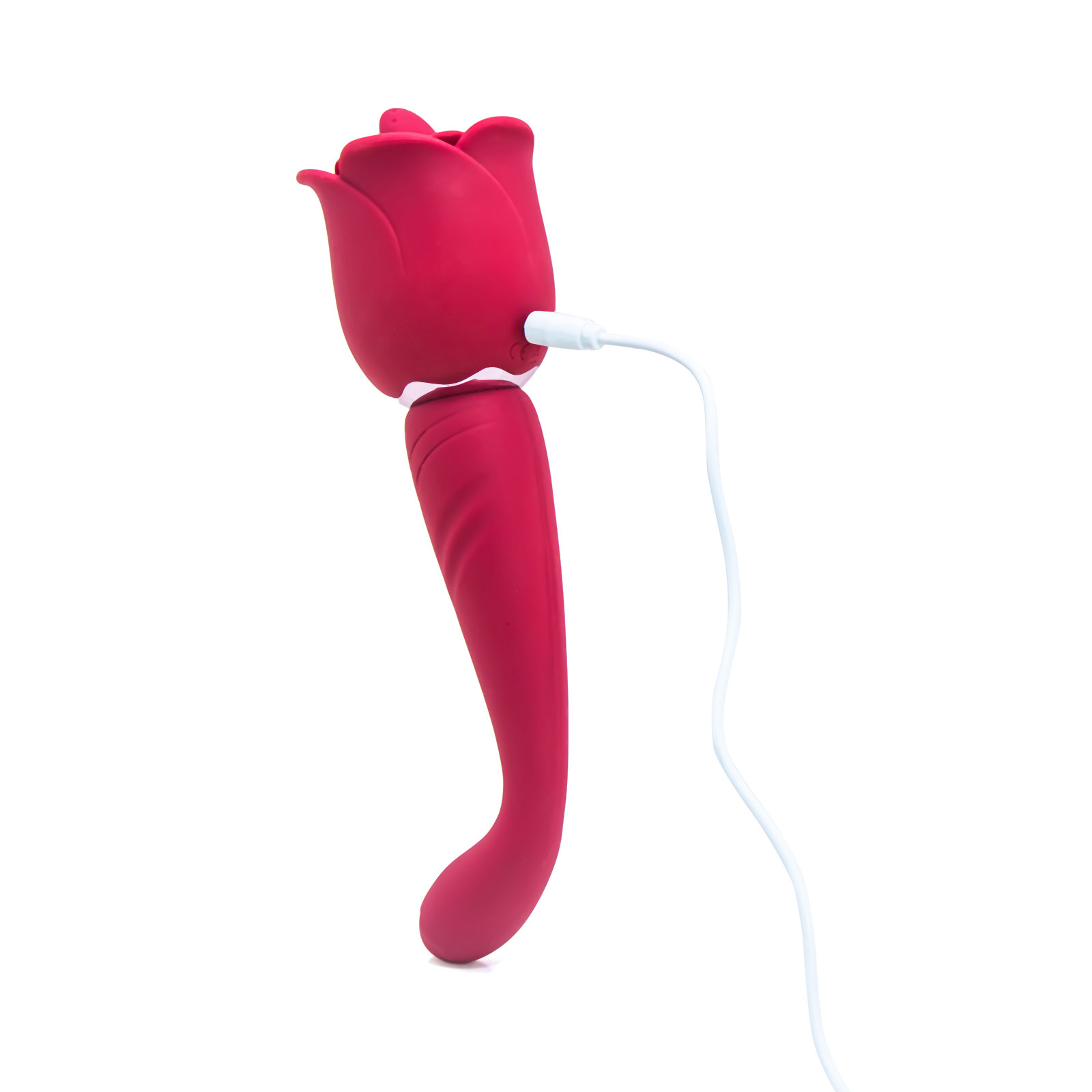 Elegant Rose-Shaped Vibrator - Intimate Adult Toy for Sensual Pleasure
