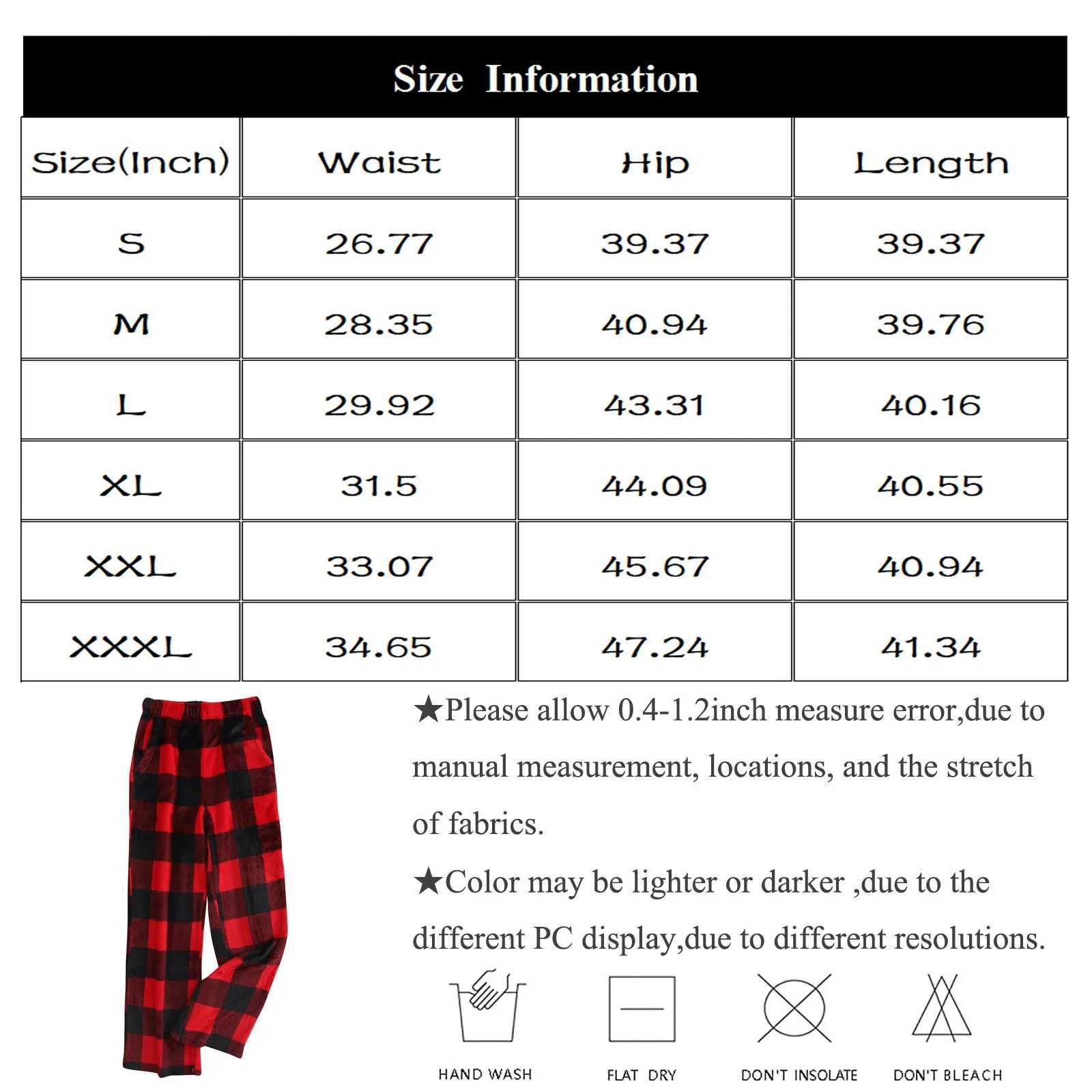 Comfortable Winter Thick Plaid Womens Flannel Pajama Pants High Waist Loose Casual Straight Big Size Fleece Warm Home TrousersT251025