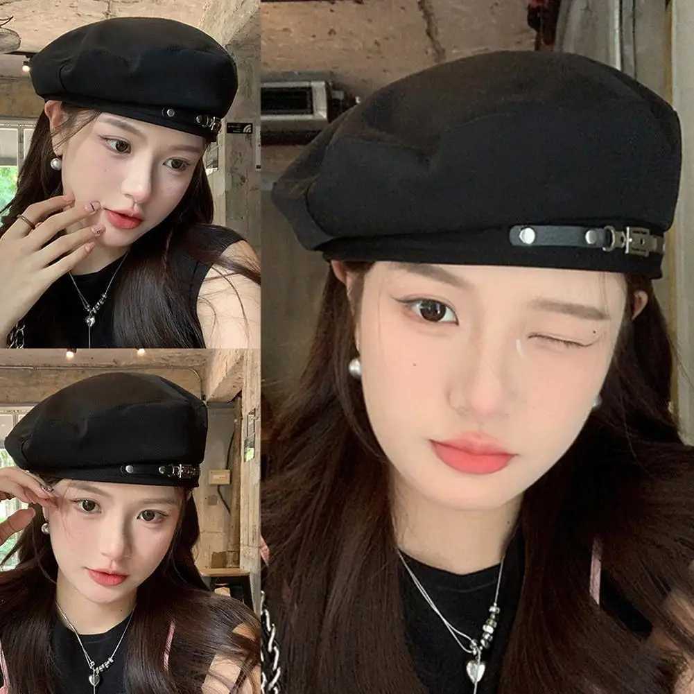 Autumn Bestseller Fashion Cotton Painter Hat Adjustable Windproof Octagonal Hat Breathable Metal Buckle Beret Wen Men Y251025