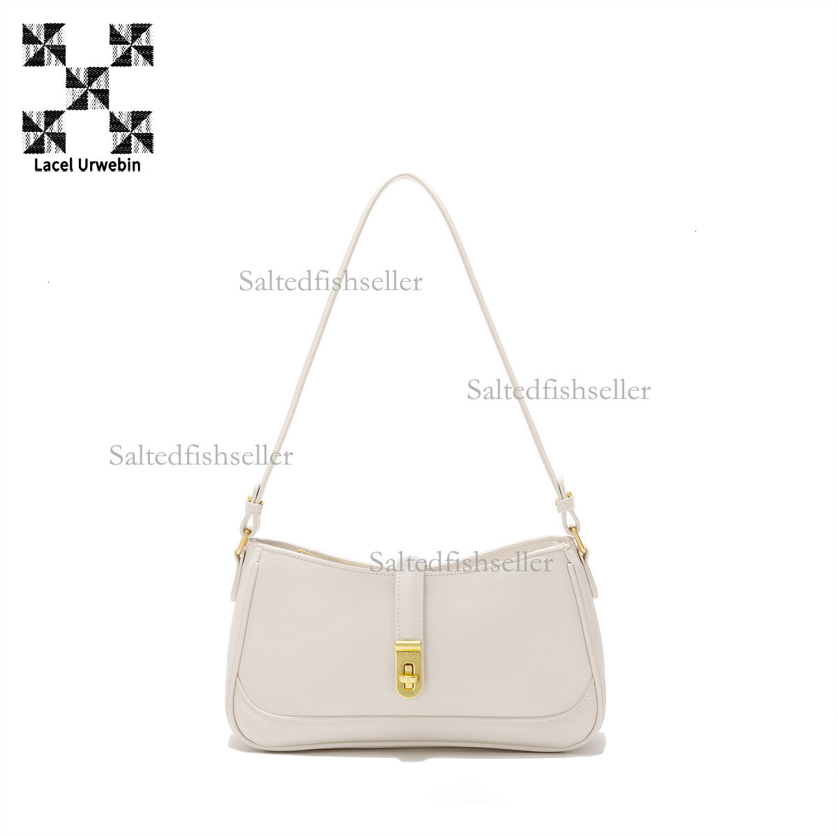 Lacel Urwebin Designer Spring And Summer New Women's Handbag Niche High-end Belt Metal Buckle Retro Single Shoulder Armpit Bag Fashion Versatile 