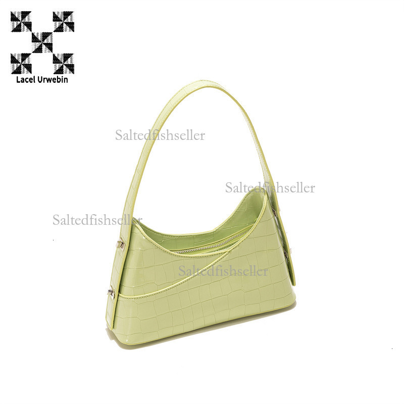 Lacel Urwebin Designer Summer New Luxury Handbag Trendy Fashion Underarm Small Square Bag French Crocodile Pattern Single Shoulder Crossbody Bag
