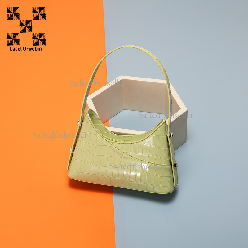 Lacel Urwebin Designer Summer New Luxury Handbag Trendy Fashion Underarm Small Square Bag French Crocodile Pattern Single Shoulder Crossbody Bag