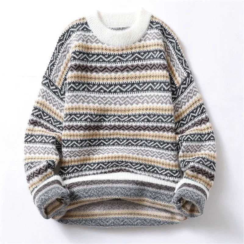 Autumn and Winter Round Neck Junior Sweater Mens Fashion Trend Knitted Sweater Handsome and Warm Student Versatile Bottom TopT251025