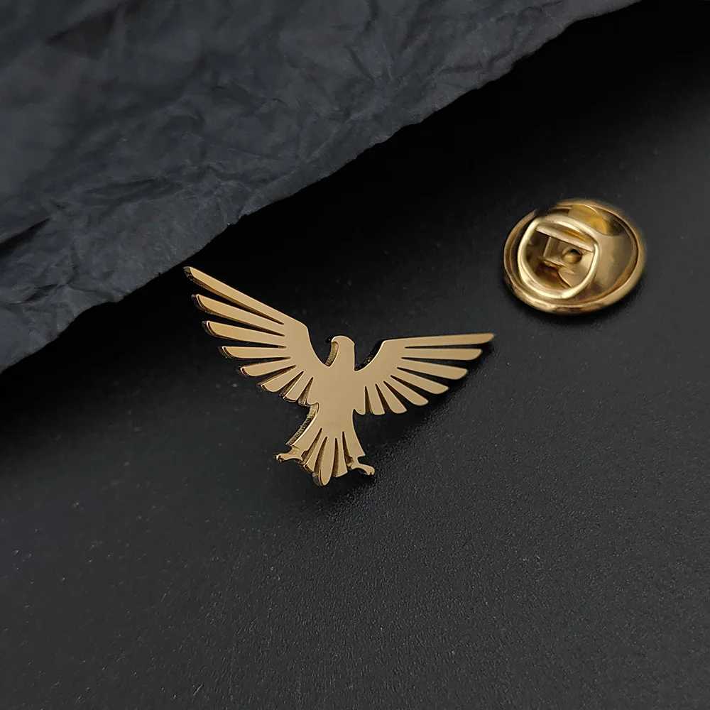 Phoenix Flamingo Gold Plated Badge Mens Suit Brooch Black Lapel Pin Clothing Accessories Set Halloween Gift J251115