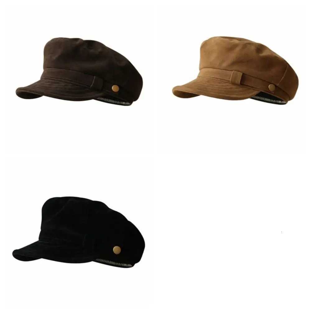Versatile Short Brim Suede Berets Warm Windproof Artist Hat Korean Style Solid Color Newsboy Hat Daily Y251025