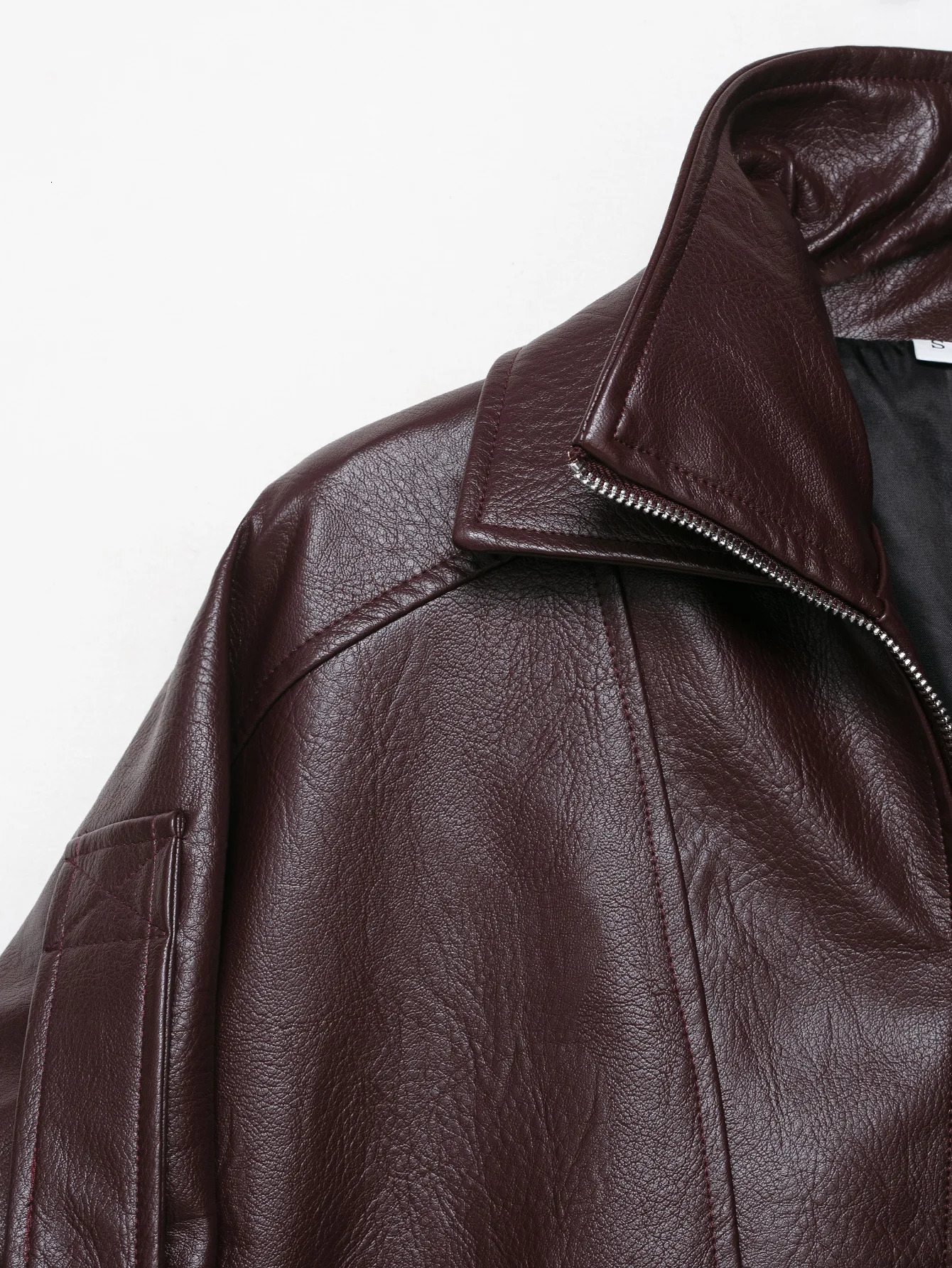 early autumn American high street niche lapel jacket retro loose versatile trendy leather jacket 251020