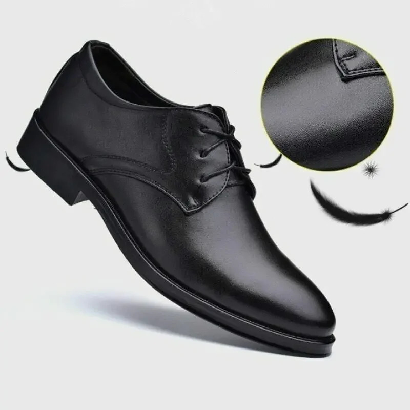 Derby Shoes for Men Leather Shoes Business Dress Shoes Casual Comfortable WearResistant Footwear Fur Chaussure Hommes 251023