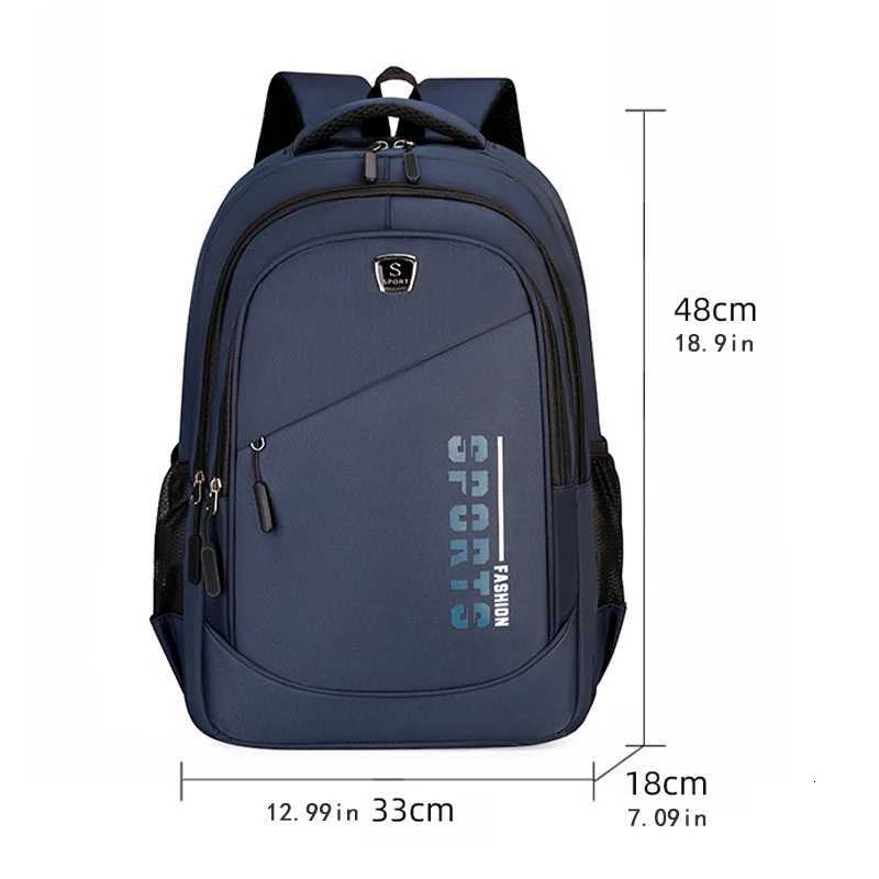 Largecapacity backpack Adjustable shoulder strap multilayer design polyester lining laptop backpack W251025