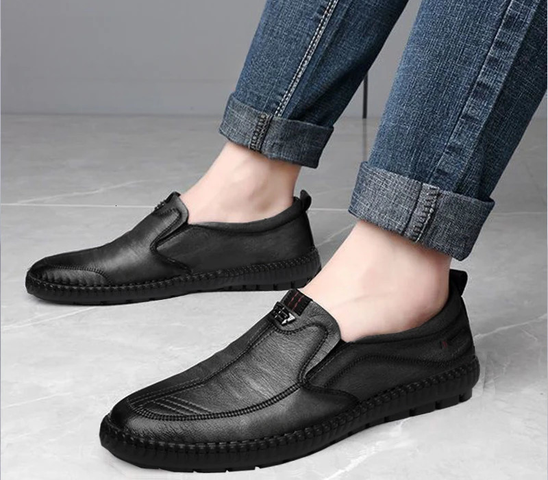 Spring Autumn Mens Leather Shoes Business soft soled casual footwear Fashion versatile flat Comfortable light male shoes 251023