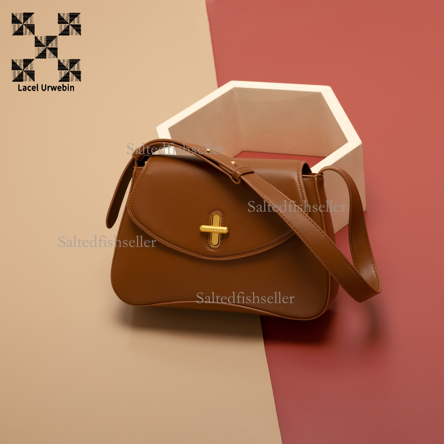 Lacel Urwebin Designer Luxury French Underarm Women's Bag New Fashion Handbag Versatile Daily Metal Buckle Commuter Business Single Shoulder Cros