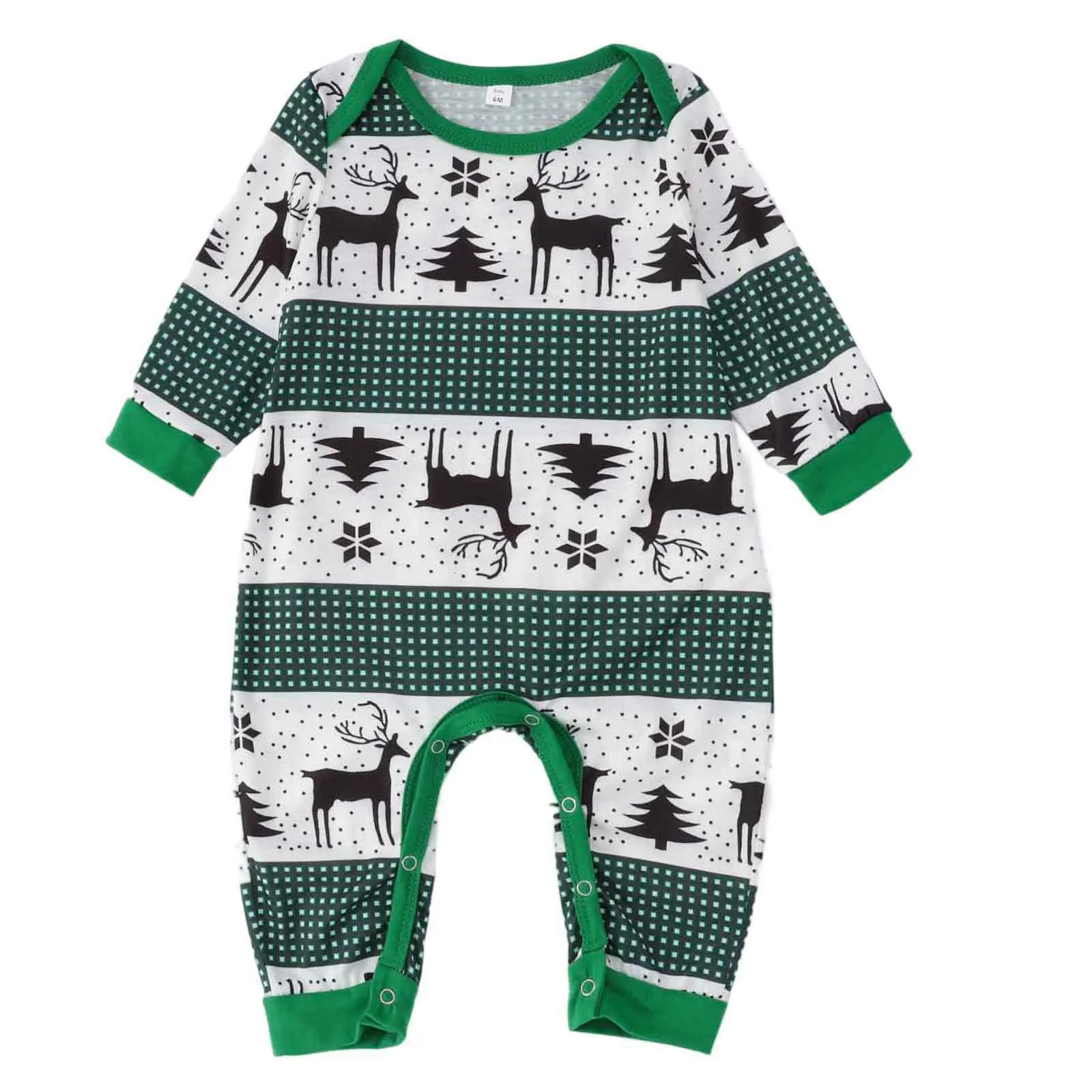 Merry Christmas Family Matching Outfits All Elk Print Mother Father Kids Pajamas Set Soft Loose Sleepwear Xmas Look Gift Pyjamas 251023