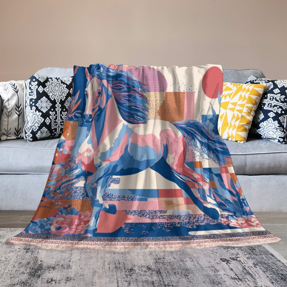 H Designer Horse blanket blanket throw cashmere vibration blanket copert Home Travel Throw Summer Air Conditioner Beach home bedding blankets throws H