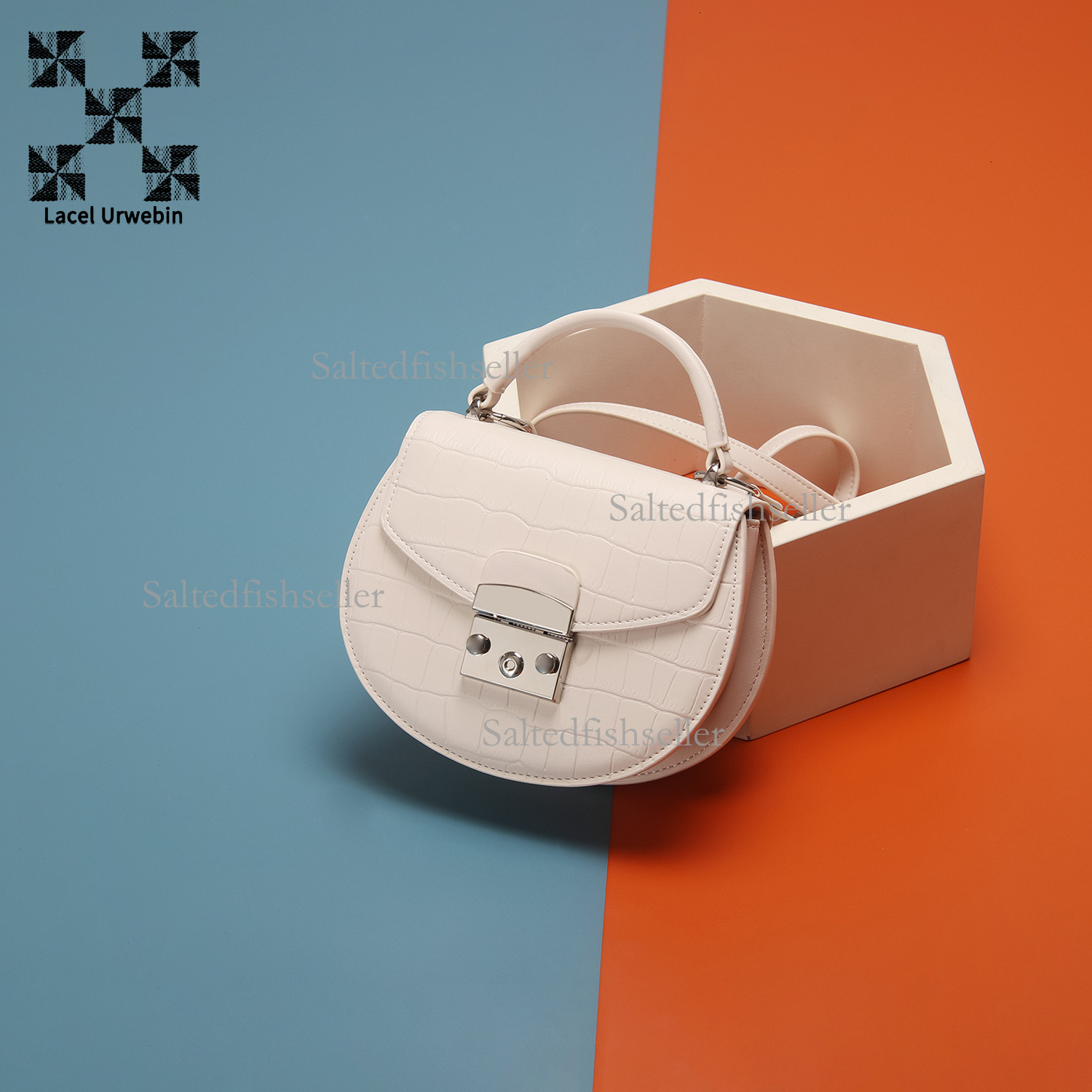 Lacel Urwebin Designer Stylish Versatile Piglet Bag Luxury Mini Handbag Korean Fashion Trend Single Shoulder Crossbody Bag Crocodile Patterned Small S