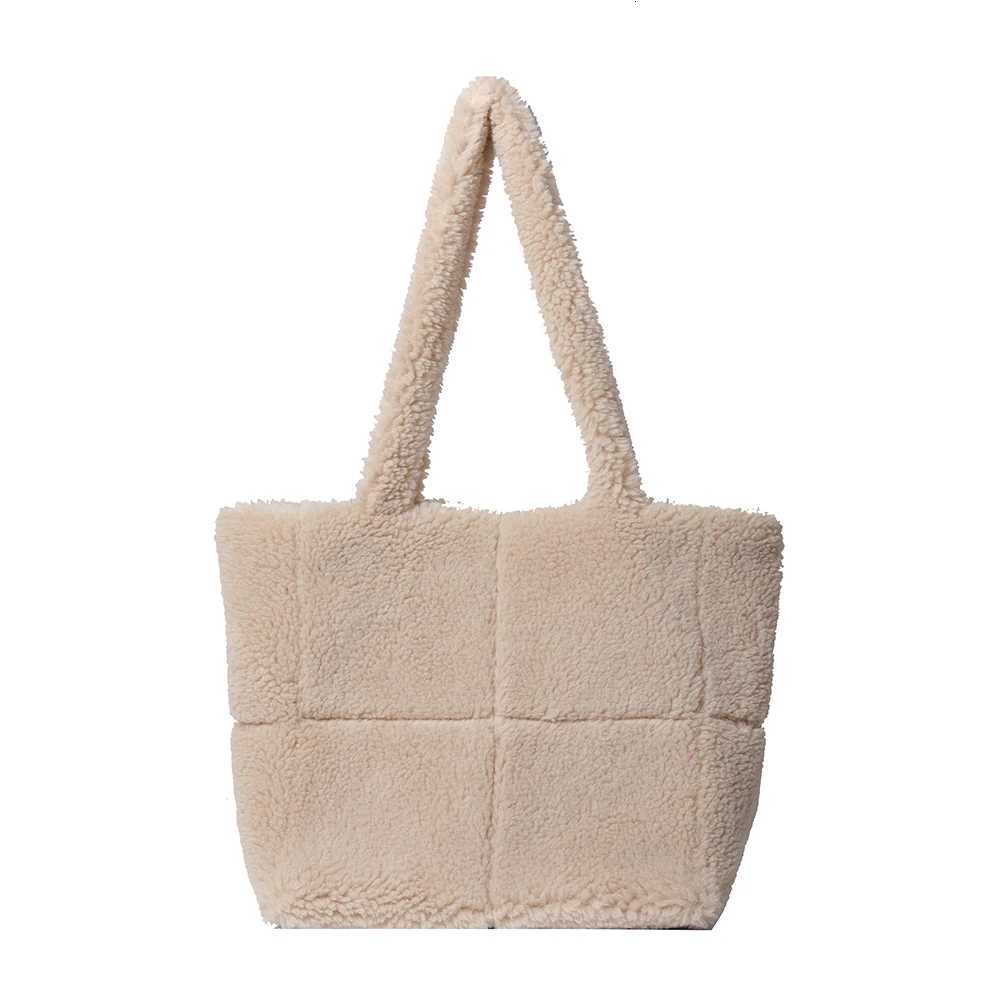 Faux Fur Handbag Women Soft Lambswool Tote Bag Lightweight Plush Tote Handbag Fuzzy Shoulder Bag Shopper Satchel Bag Z251024