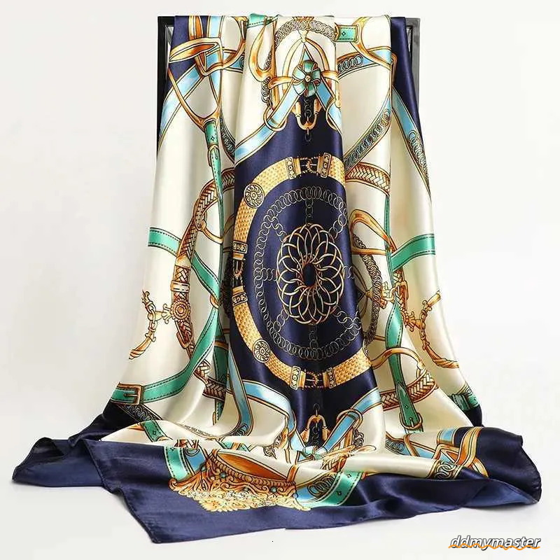 Large Silk Square Women, Elegant Satin Head Scarf For Hair, Neck, Or Handbag Decoration Ddmymaster