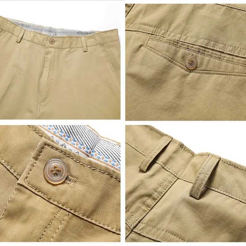 Classic Cotton Board Shorts Knee Length Comfortable Bermuda Shorts Outdoor Beach Shorts Black KhakiXJ251025