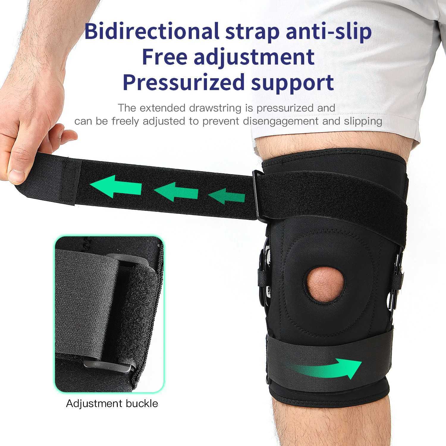 1PCS Professional Sports Safety Knee Support Brace Patella Knee Pads Hole Sports with Metal Plate Black Y251024