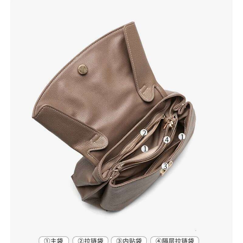 Women's Genuine Leather Shoulder Niche Design Girls Fashionable Light Crossbody Bags For Female Travelling Commuter 251023 1025