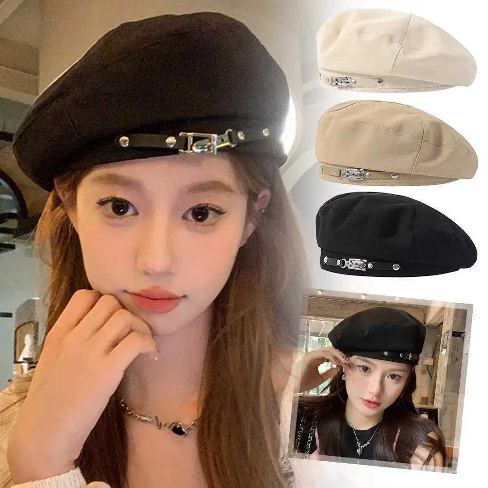 Autumn Bestseller Fashion Cotton Painter Hat Adjustable Windproof Octagonal Hat Breathable Metal Buckle Beret Wen Men Y251025
