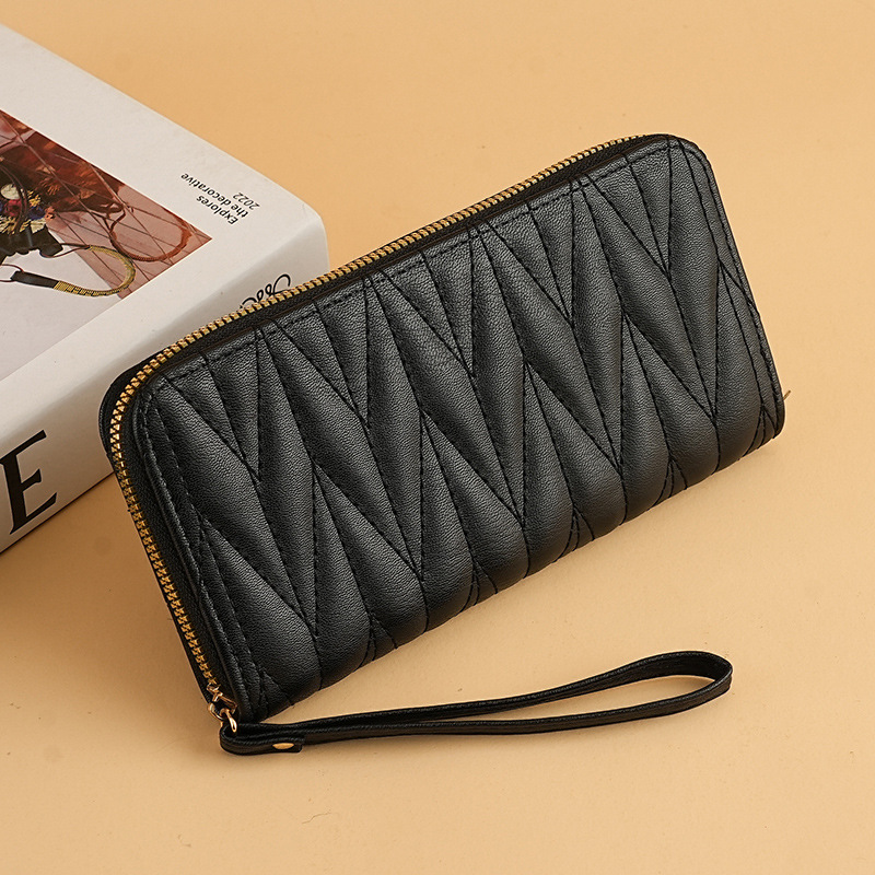 Designer Bag Woman Short Wallets Card Holders Designer Mini Purses Black Pink New Ladies Fashion Pleated Wallet Coin Purse Zipper Hand Bag