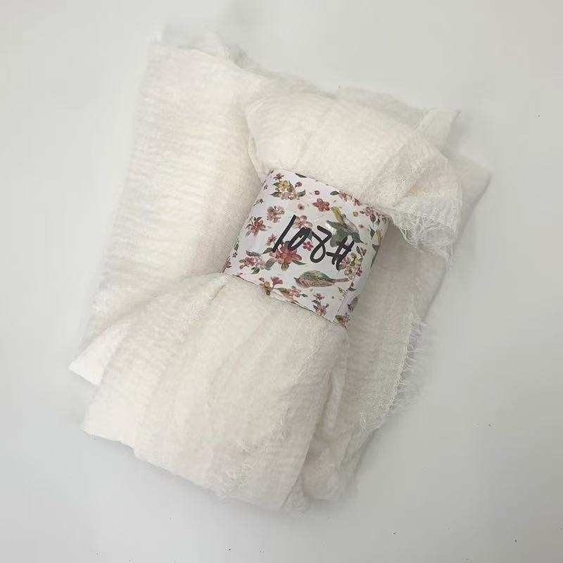 T2157 cotton solid color scarf headscarf wrinkled gauze scarf