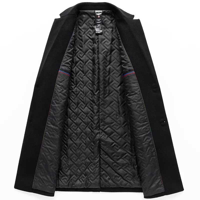 New Winter Men Business Casual Trench Coats Long Jackets Overcoats Male Cashmere Trench Coats Man Woolen Blends Coats Size 5XLT251025