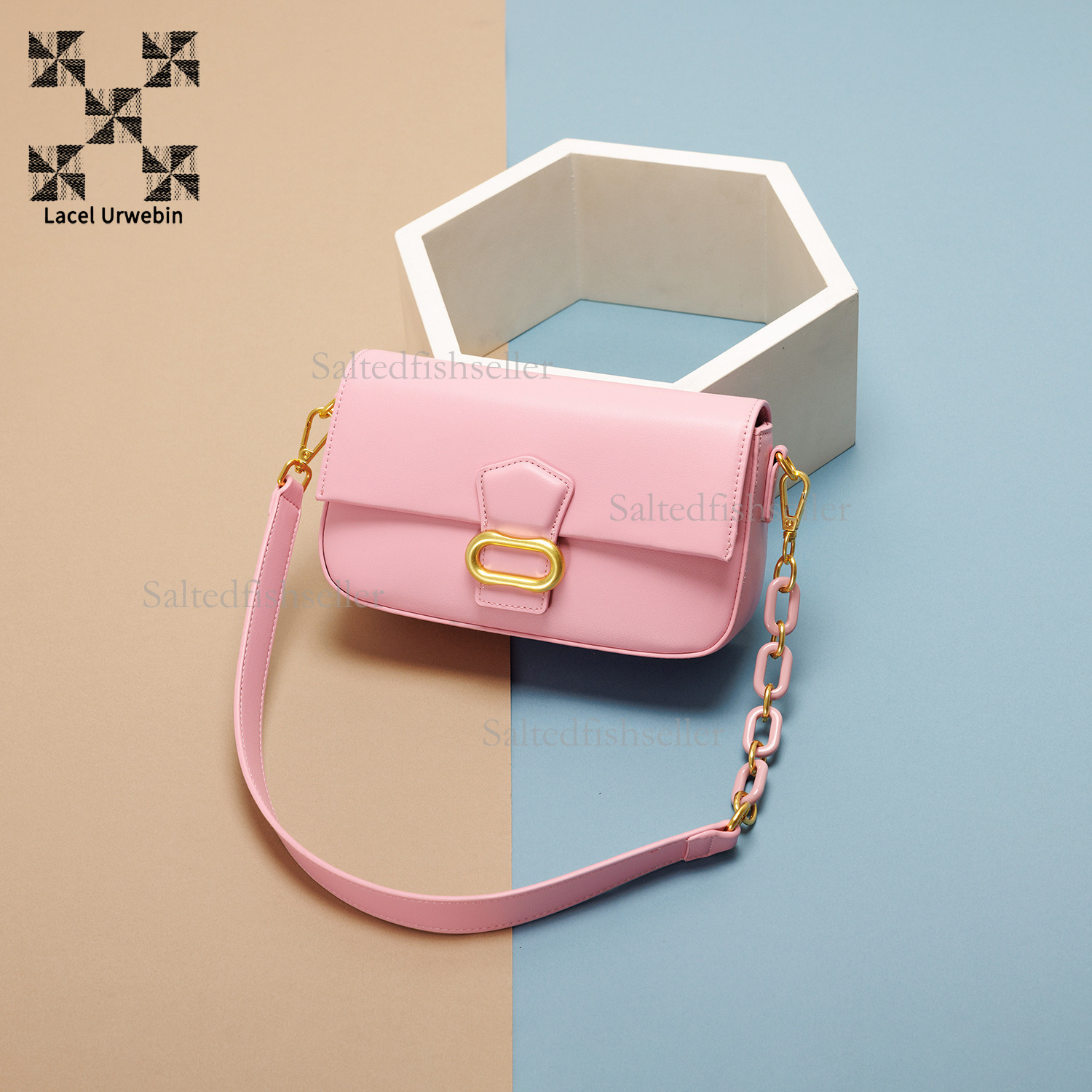 Lacel Urwebin Designer Fashion Women's Bag Luxury New Texture Commuter Underarm Bag Trendy Brand Premium Mini Shoulder Cross Bag Chain Handbag Mi