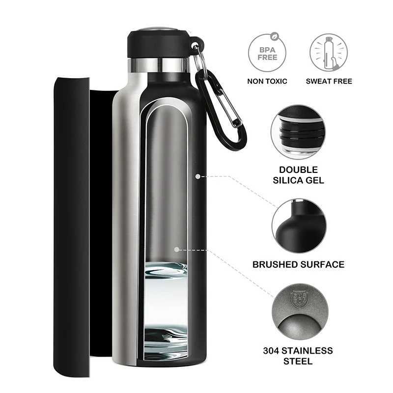 FEIJIAN Thermos Portable Water Bottle Stainless Steel Thermal Cup Leakproof Flask Mini 500ML600ML J251025