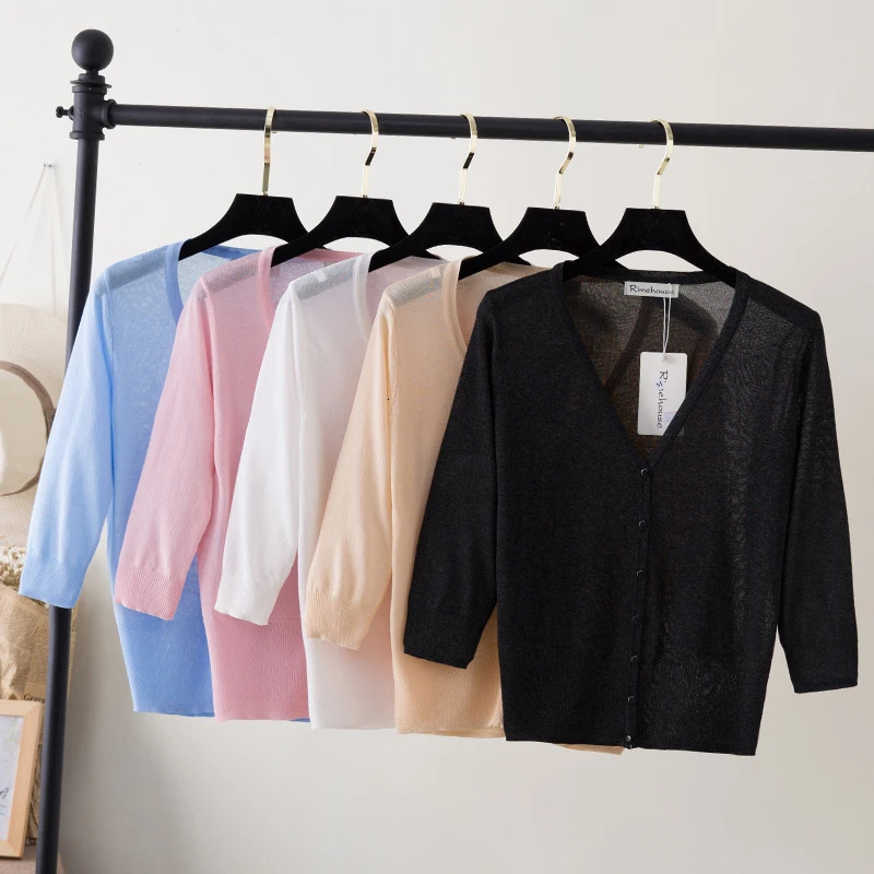 Basic Outerwear Summer Cardigan Women Girls Knitted Ladies Sweaters Cropped Crochet Top Knitwear Black Bolero Woman Tops 251013