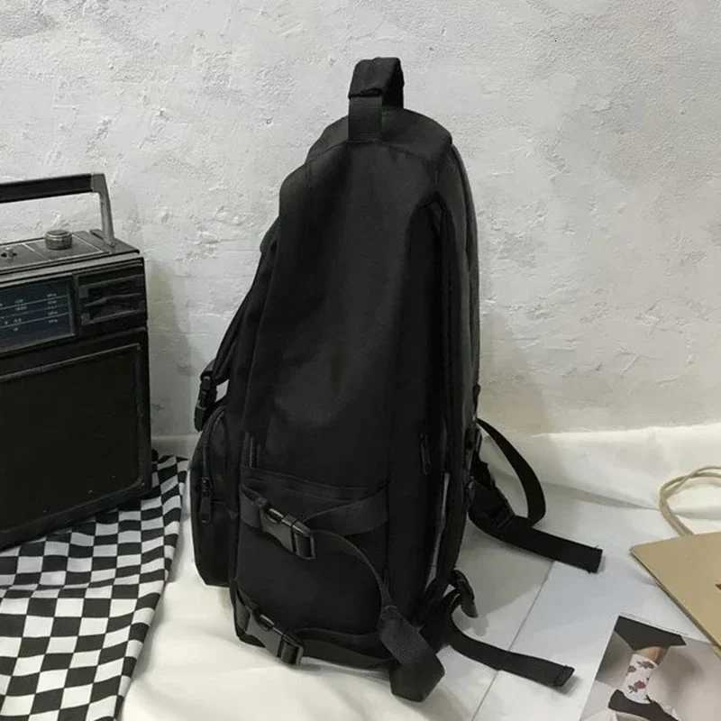 Simple Backpacks Large Capacity Travel Bag Solid Harajuku Student Schoolbag Backpack Women Man Unisex High Street W251025