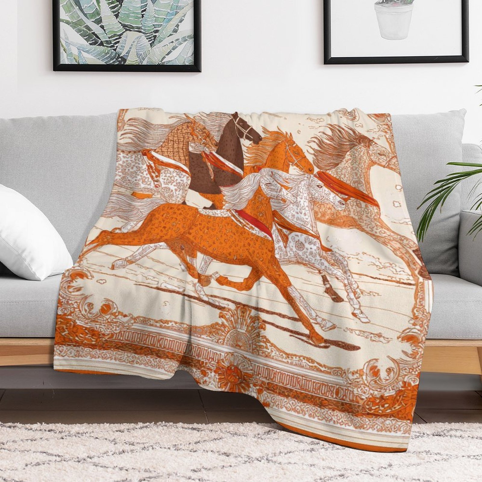 H Designer Horse blanket blanket throw cashmere vibration blanket copert Home Travel Throw Summer Air Conditioner Beach home bedding blankets throws H