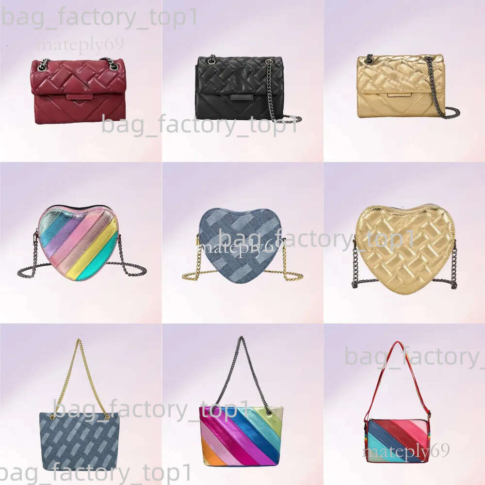 High Quality Kurtlies Gegier London Kensington Bag Leather Handbags Chains Eagle Head Cross Body Purse Fashion Circular Wallet Square Shoul Ca6