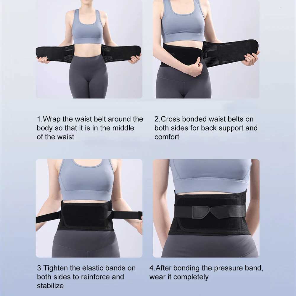 4Stay Back Brace for Immediate Pain Relief Adjustable Lumbar Support Belt for Herniated Disc Breathable Design for Men Women Y251025