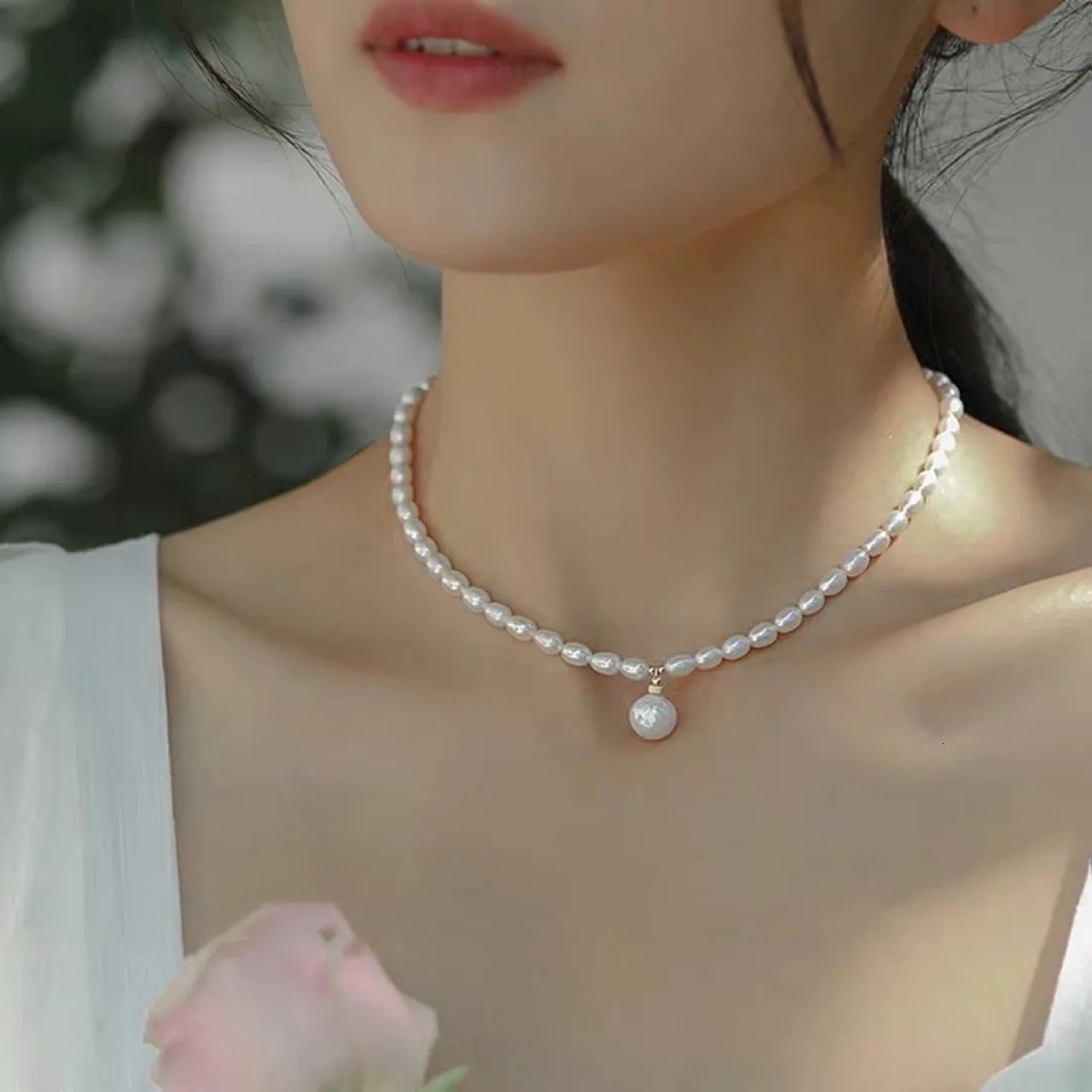 100 Natural Bright Freshwater Pearl 14K Gold Filled Female Chains Necklace Jewelry For Women Mothers Day Gifts Never Fade 251016