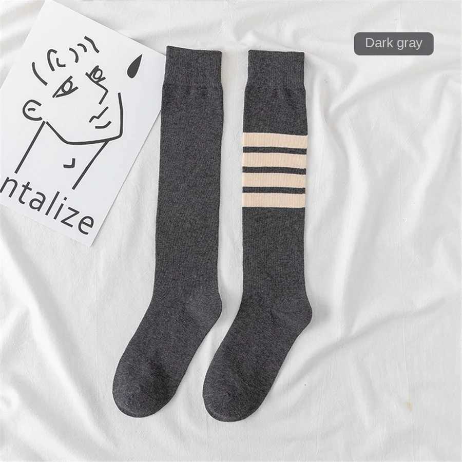 1 pair sports socks casual asymmetrical calf socks striped four bar calf socks mid length socks Y251024