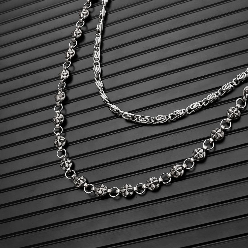 A Harajuku Style Street HipHop Y2k Jeans Chain Belts Personalized Punk Style DoubleLayer Waist Chain for Men Women Accessories 251023