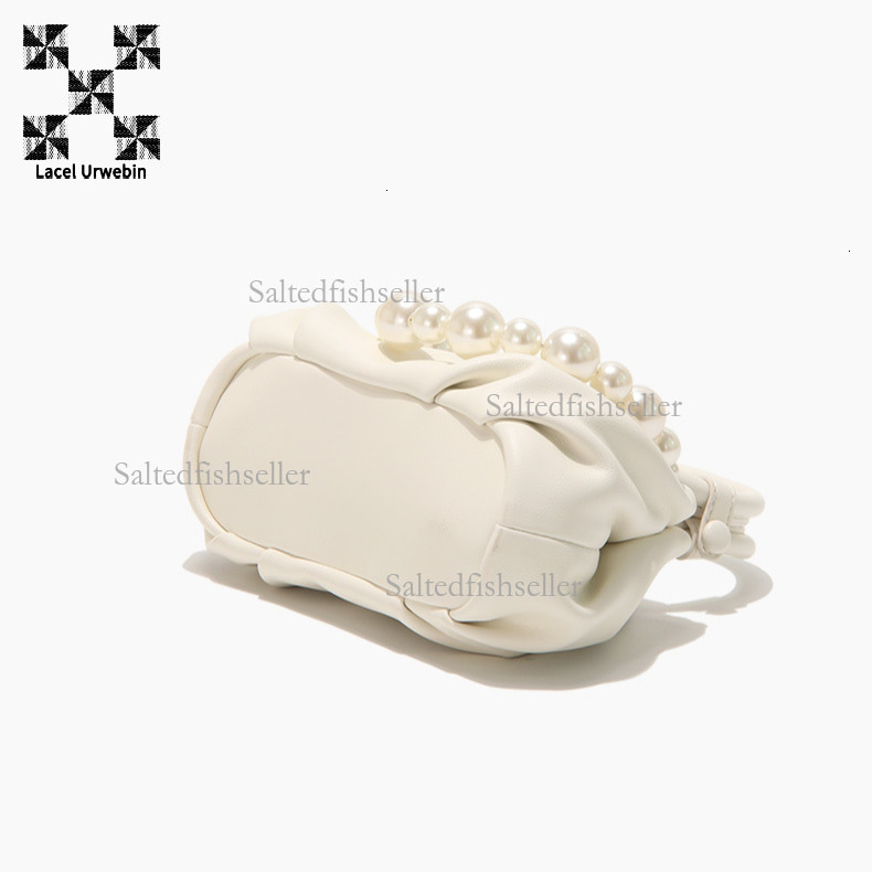 Lacel Urwebin Designer Luxury Mini Handbag Fashion Trend Summer Soft Leather Cloud Comfortable Bag Niche Versatile Elegant Pearl Shoulder Crossbody Ba