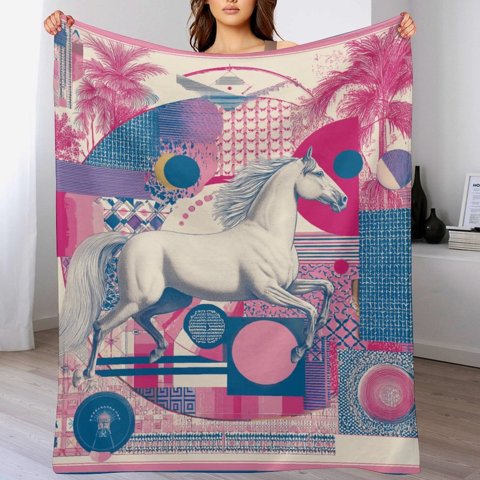 H Designer Horse blanket blanket throw cashmere vibration blanket copert Home Travel Throw Summer Air Conditioner Beach home bedding blankets throws H