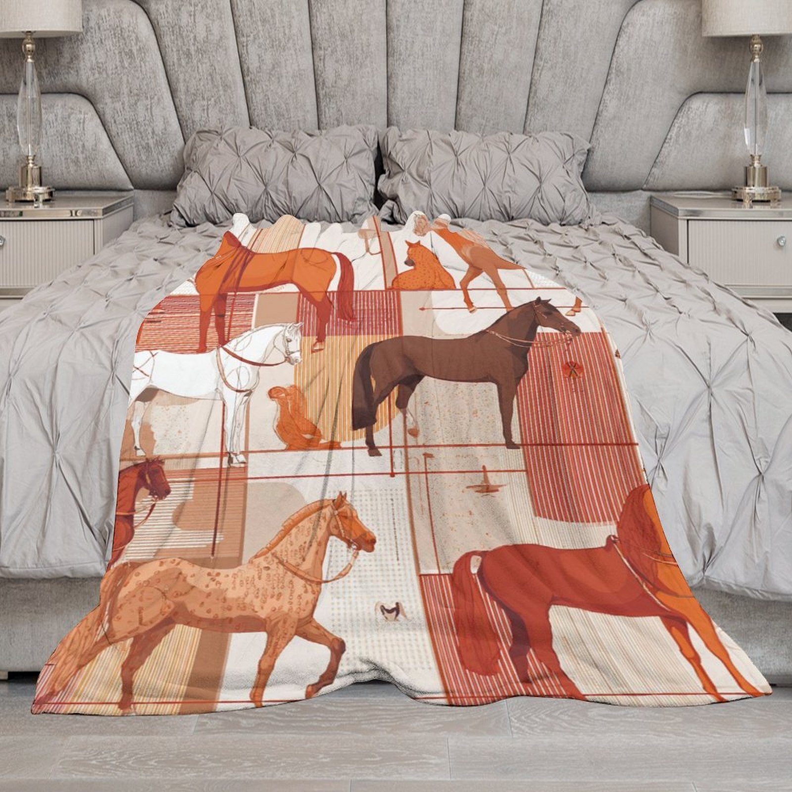 H Designer Horse blanket blanket throw cashmere vibration blanket copert Home Travel Throw Summer Air Conditioner Beach home bedding blankets throws H