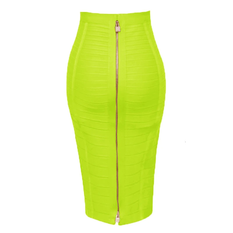 13 Colors Women Summer Fashion Sexy Black Red Beige White Bandage Skirt Knitted Elastic Sweet Candy Color Pencil Skirt 251020