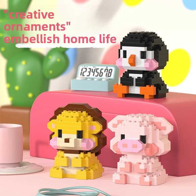 Animals Bricks Construction Set Micro Building Blocks Children Toy Adult Particle Building Block Mini Toys Decoration Home Gifts C251023
