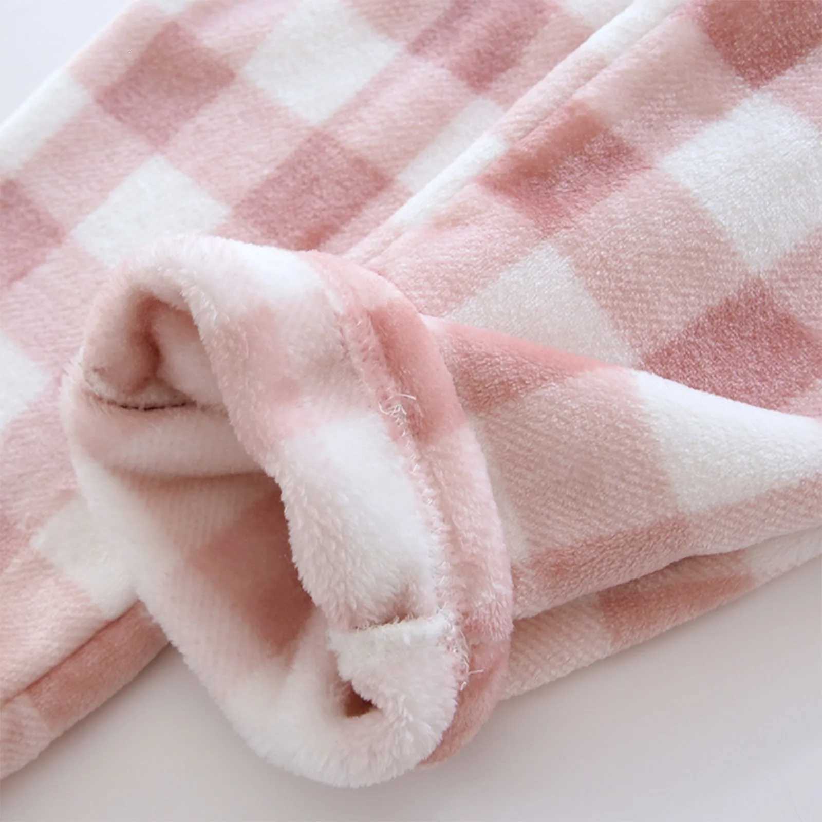 Comfortable Winter Thick Plaid Womens Flannel Pajama Pants High Waist Loose Casual Straight Big Size Fleece Warm Home TrousersT251025