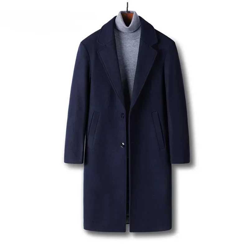 MRMT 2024 Brand New Wool Coat Mens Casual Long Coat Slim Solid Color Suit Windbreaker Men Outer Wear Clothing GarmentT251025