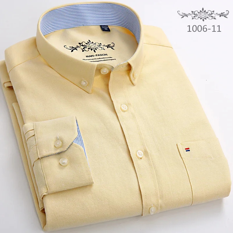 in shirt longsleeve shirts for men slim fit formal plian shirt single pocket office clothes soft plaid cotton er tops 251023